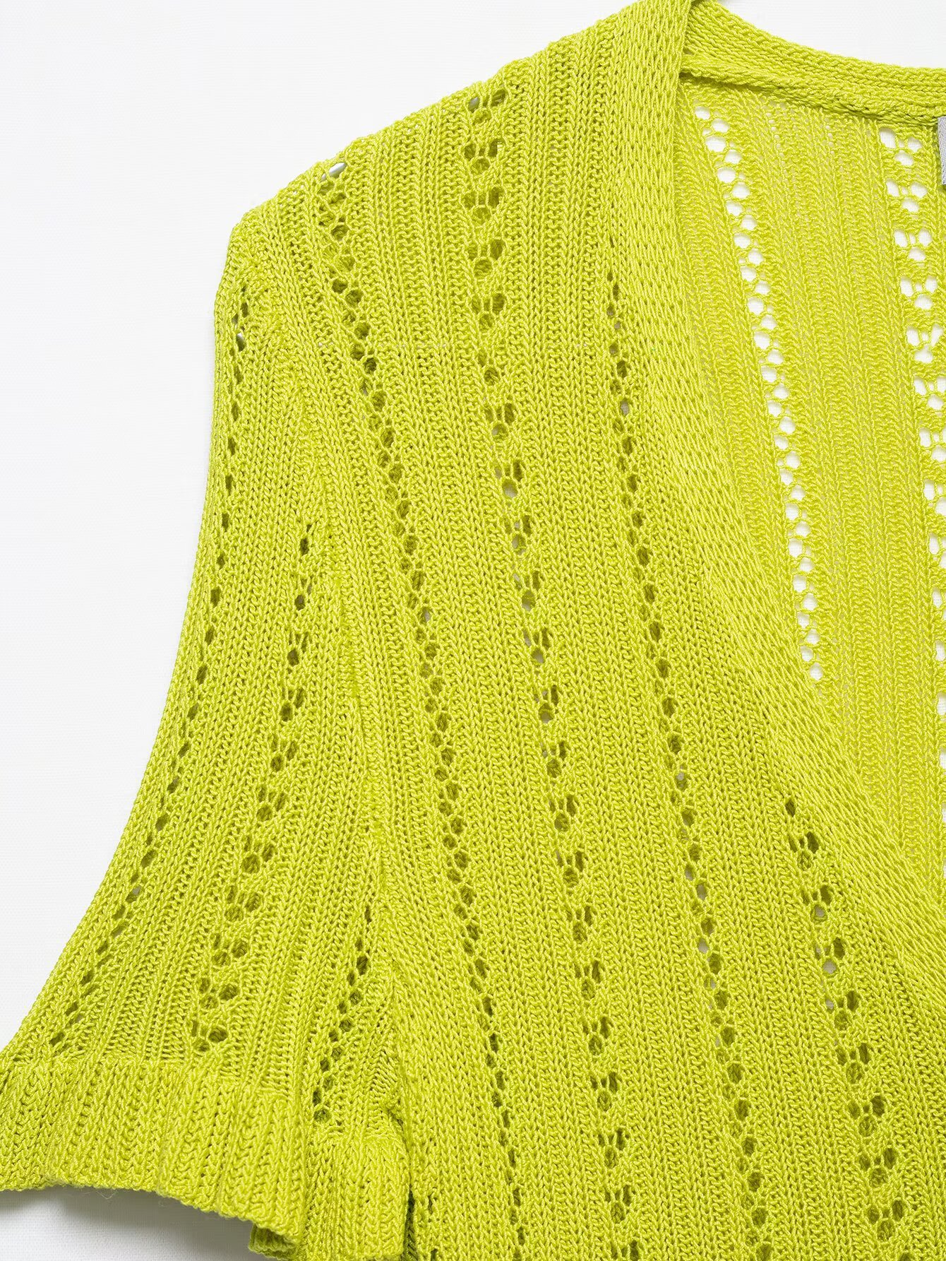 Ladies Plunge Half Sleeve Placket Plain Knit Sweater