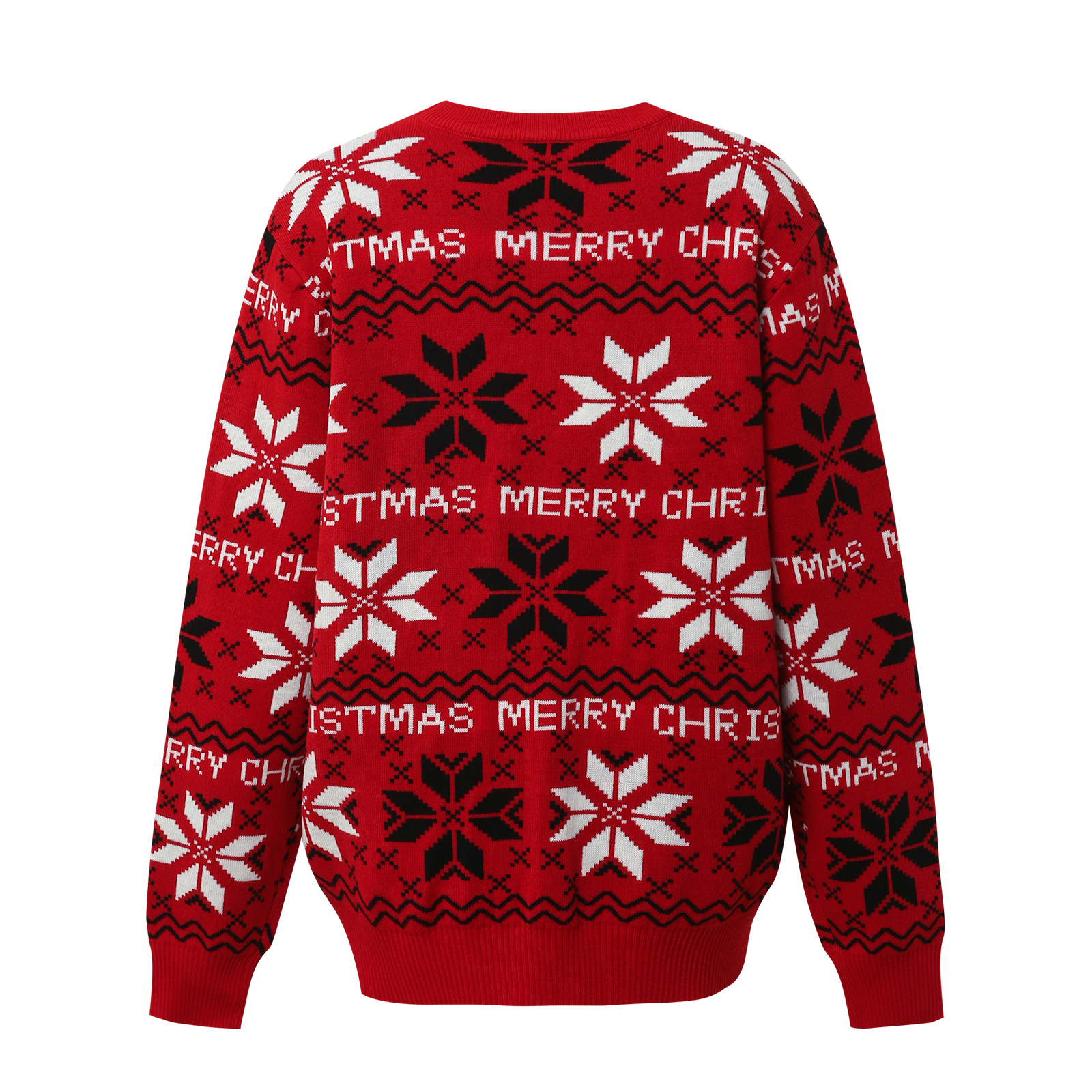 Scarlet Holiday Print Acrylic Sweater
