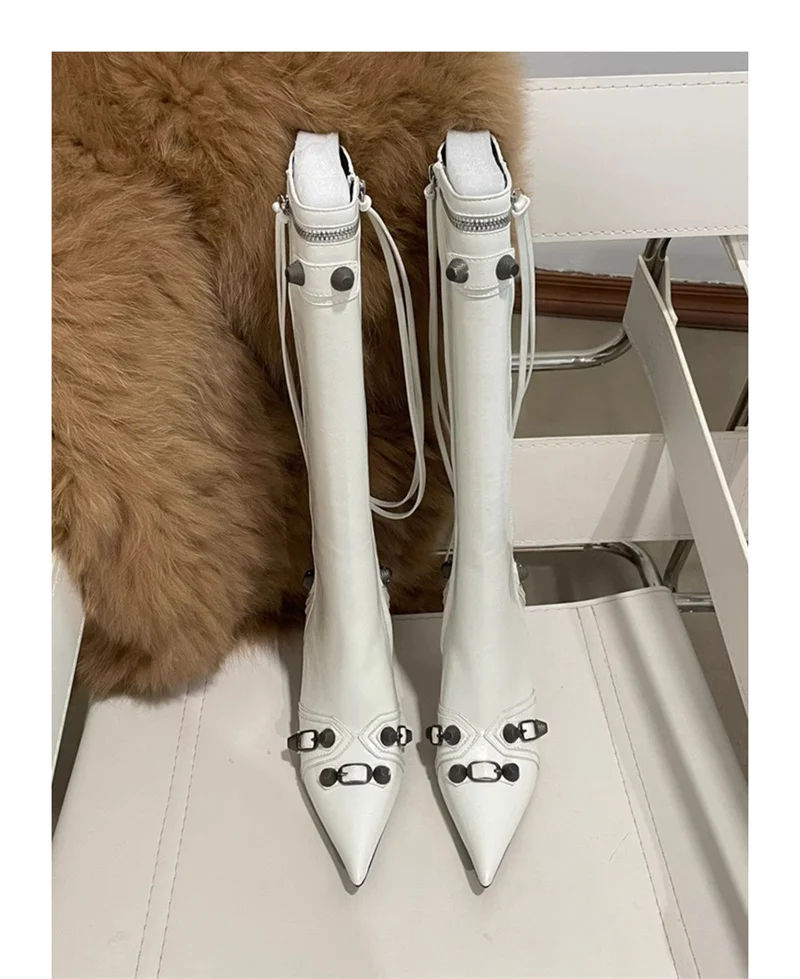 Martin Stiletto Fiber Boots Back Closure