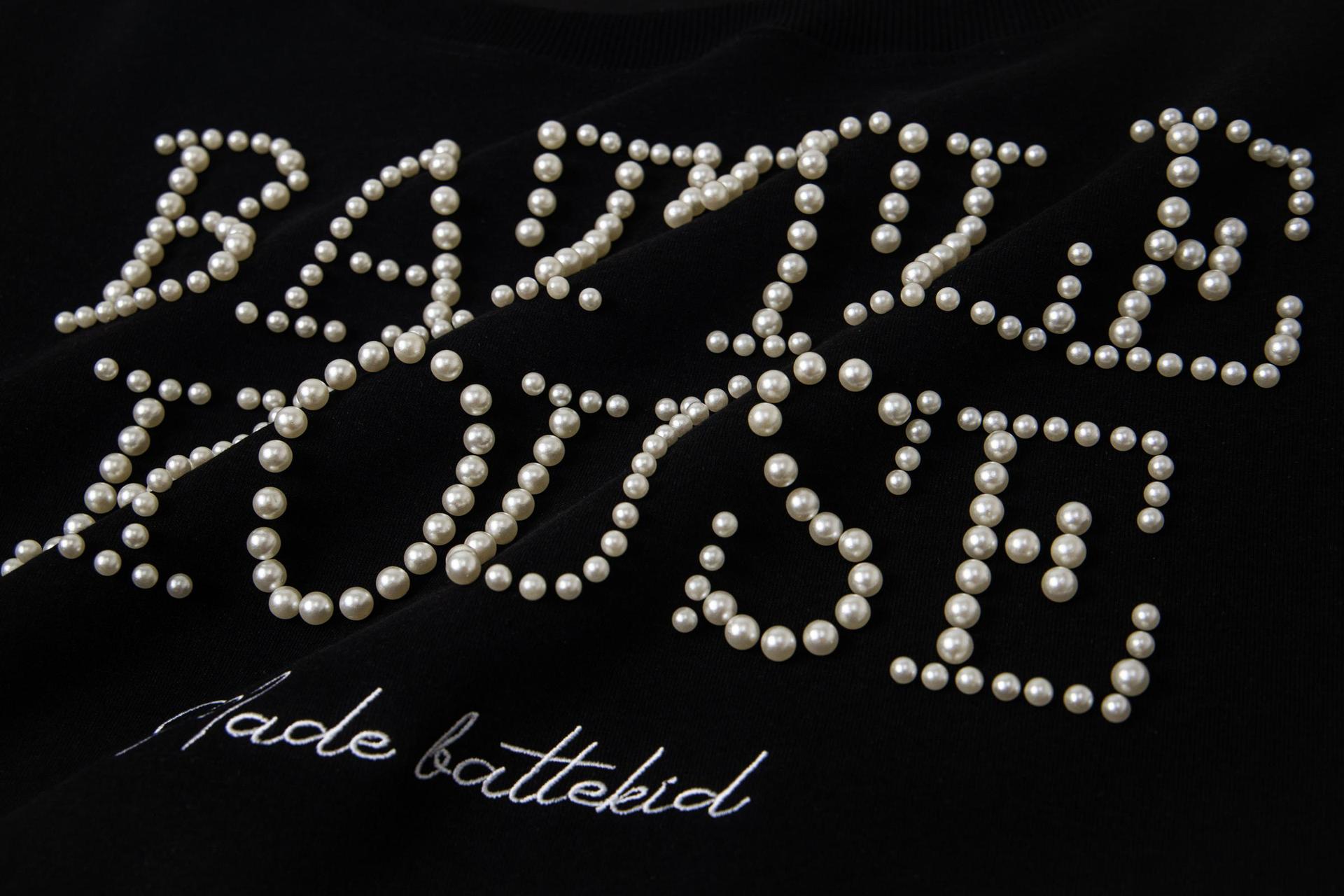 Cotton Asymmetric Monogram Embellished Hoodie