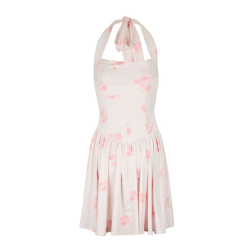 Slimming One-Shoulder Botanical Dress