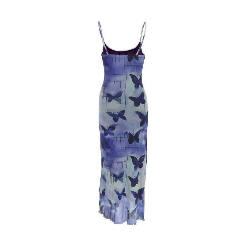 Sophisticated Plunging Sleeveless Long Dress