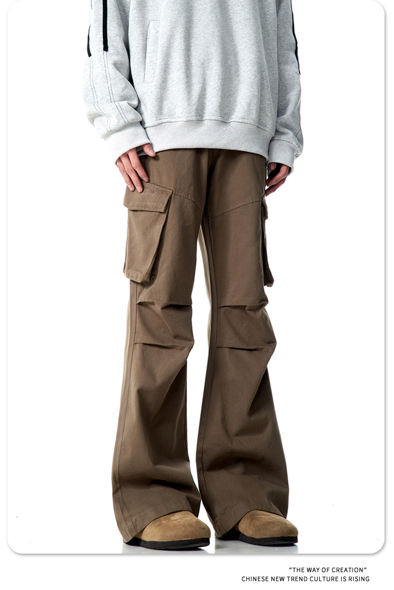 Work Pants for Men and Women Loose Straight Leg Casual Long Trousers