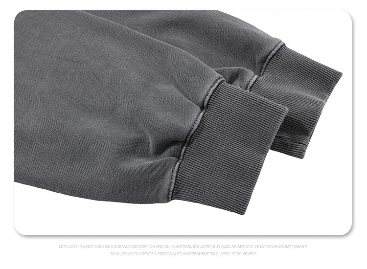 Retro Oversized Solid Cotton Long Sleeve Hoodie