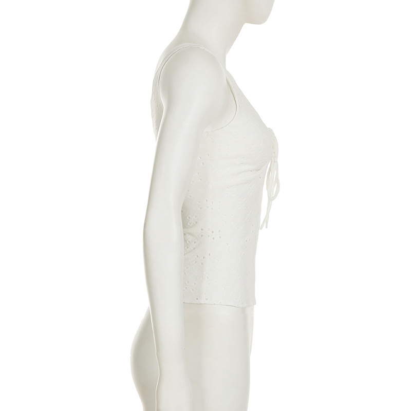 Strapless Polyester Tie-Front Vest