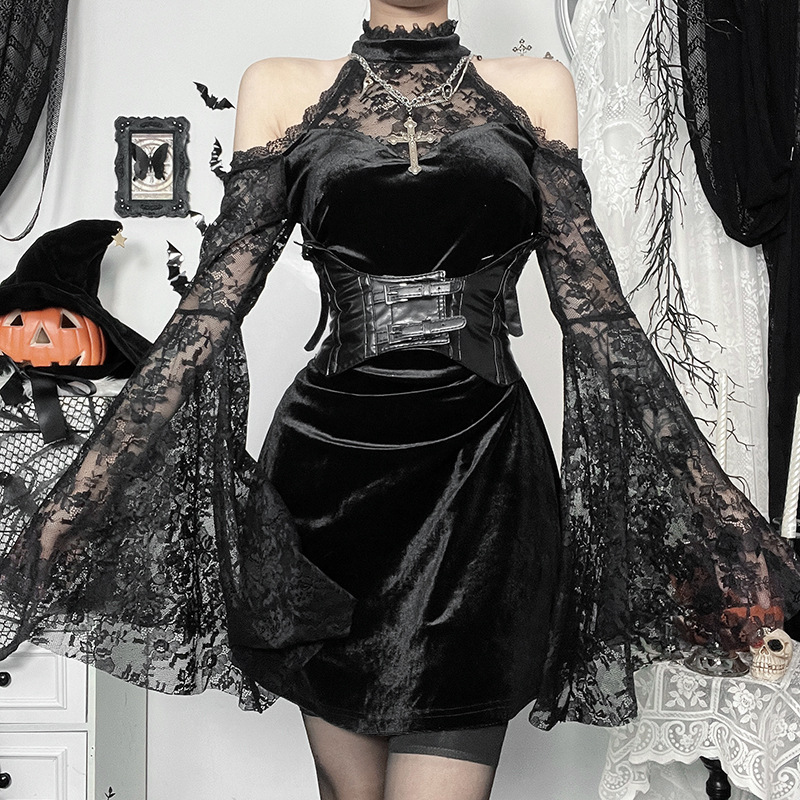 Floral Polyester Strap Neck Three-Quarter Sleeve Fitted Dress