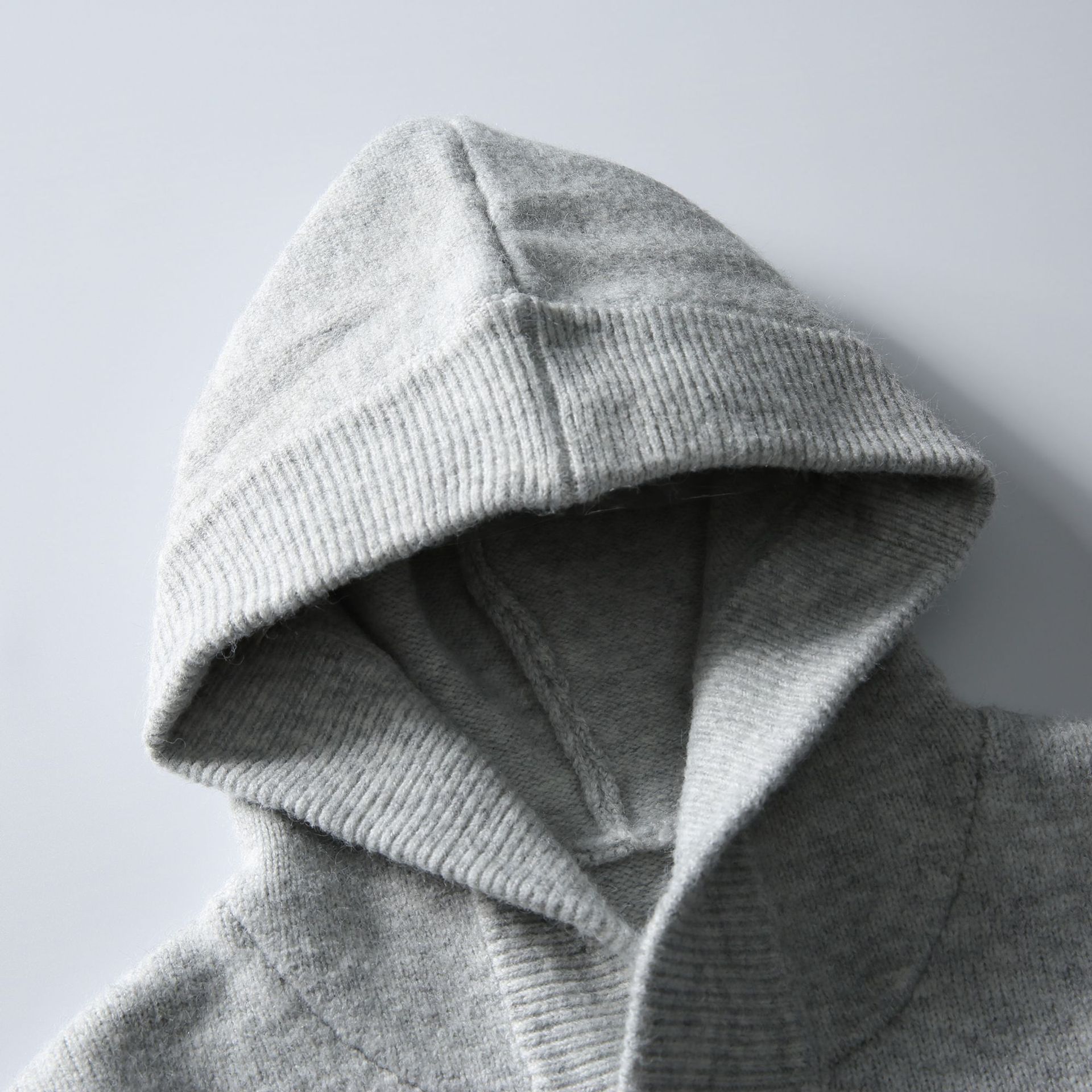 Premium Faux Layered Partial Zip Hood Sweater