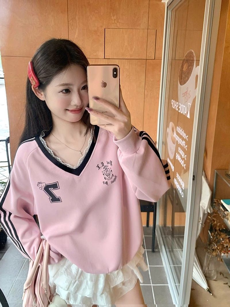 Ladies Japanese Graphic Oversized Polyester Hoodie