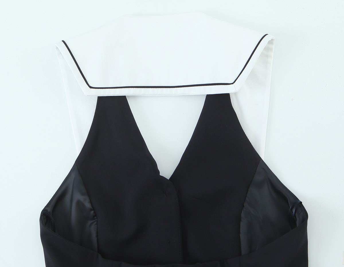 Women's Open Back Contrast Hem Sleeve Free Tee