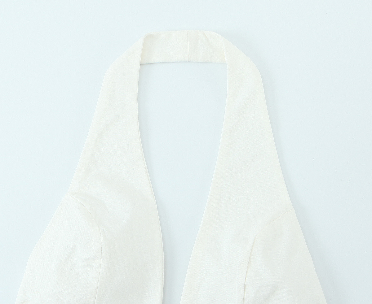 Plain Halter Open Back Sleeveless Tee