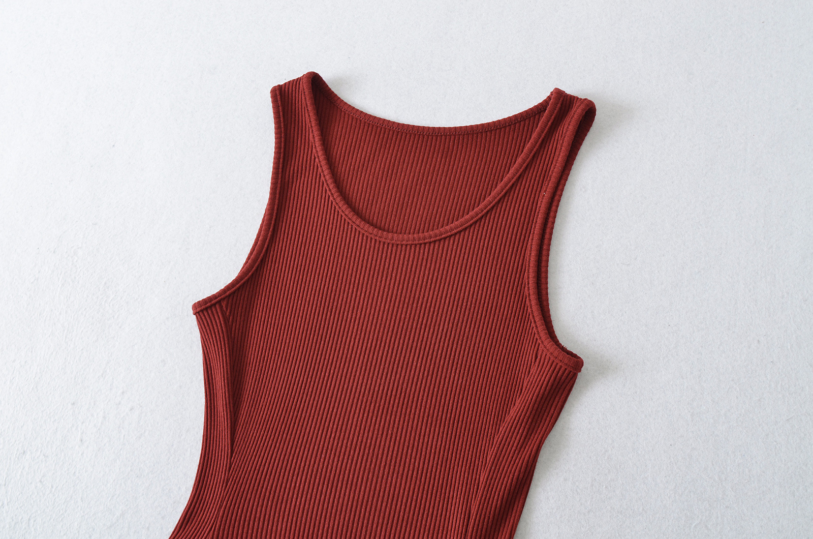 Round Neck Solid Waistline Flared A-Line Dress Short Skirt