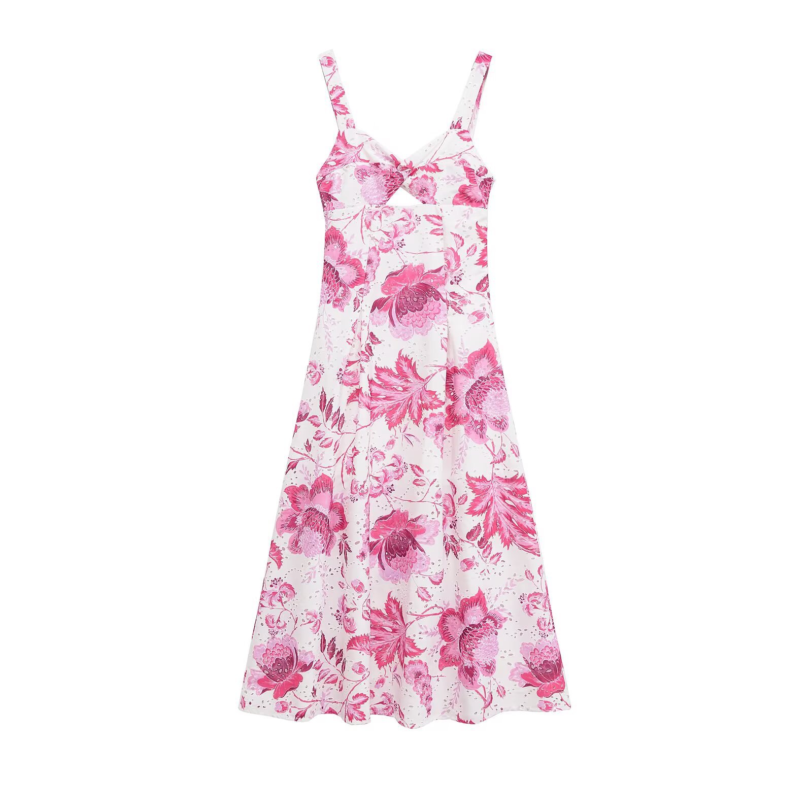 Women's Fashion Hollow-out Embroidery Print Dress