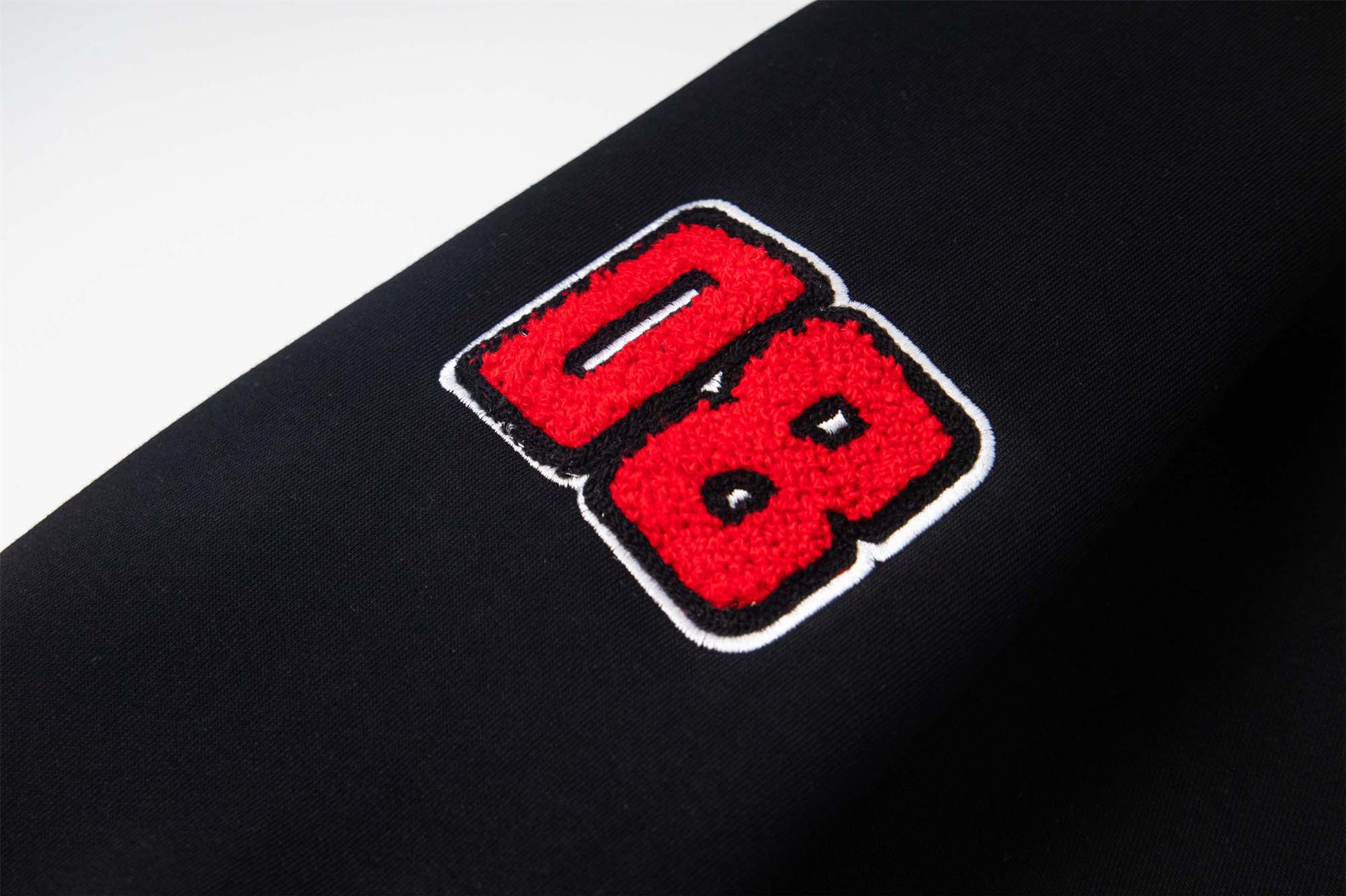 Text Embroidered Long Sleeve Oversized Cotton Hoody