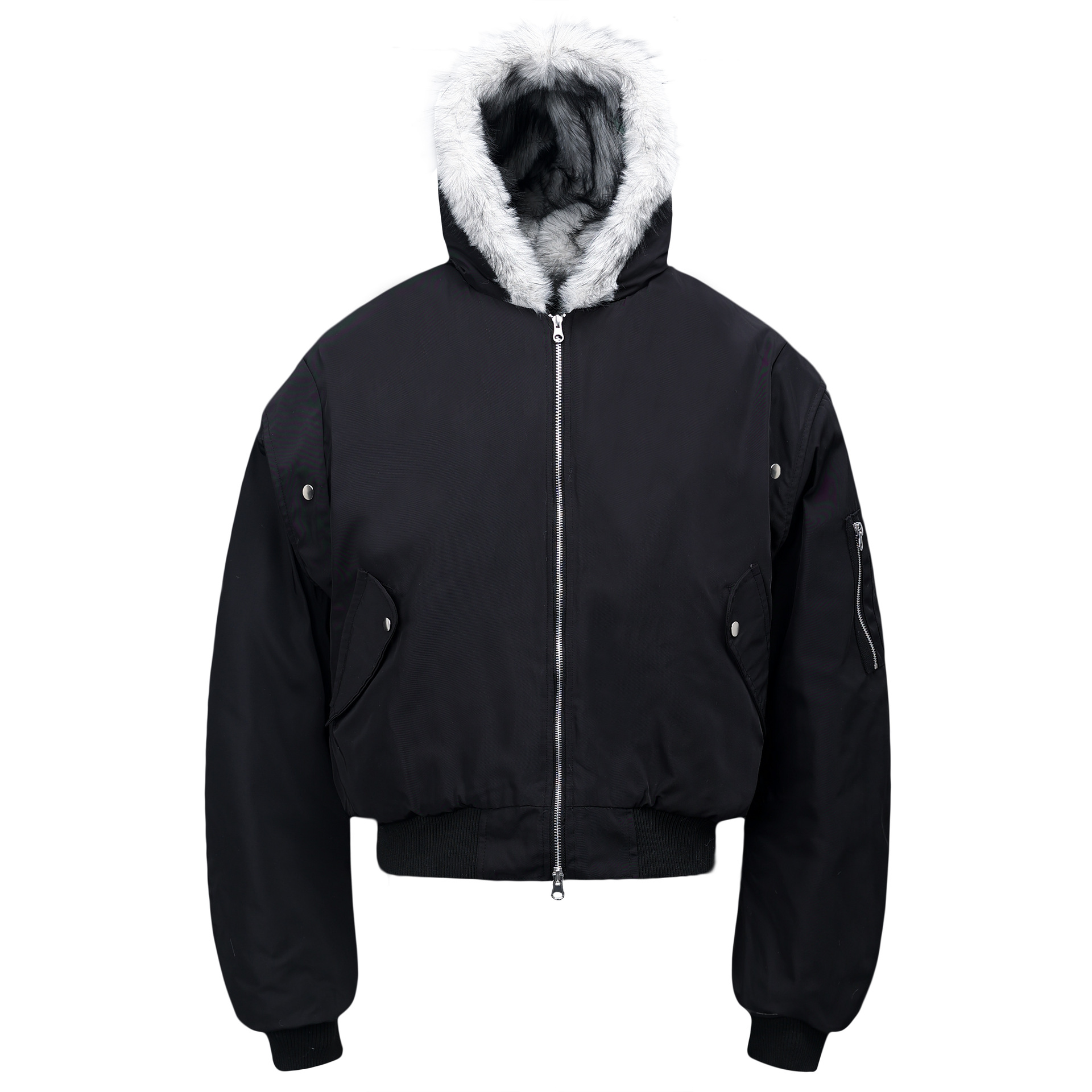 Urban Unstructured Solid Polyester Parka Coat