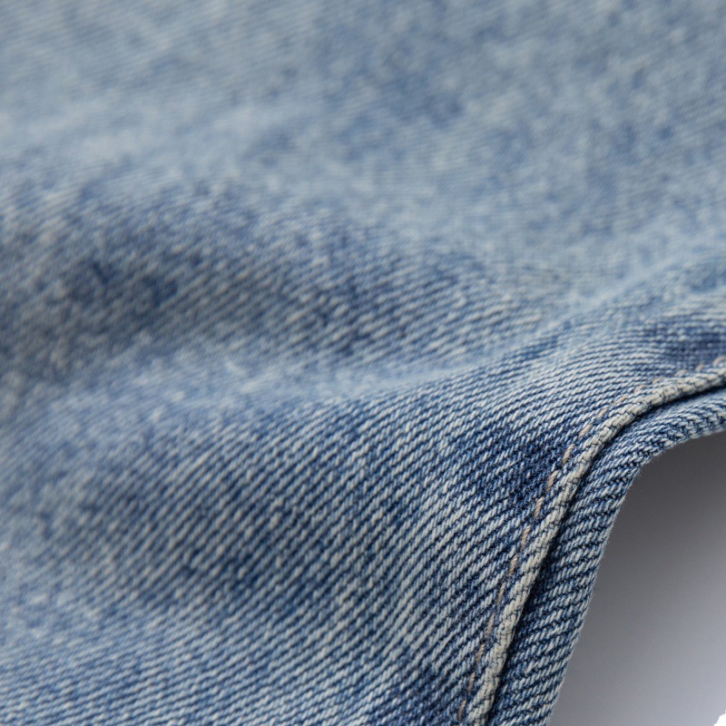 Heavy Washed Fleece Distressed Loose Casual Jeans Men