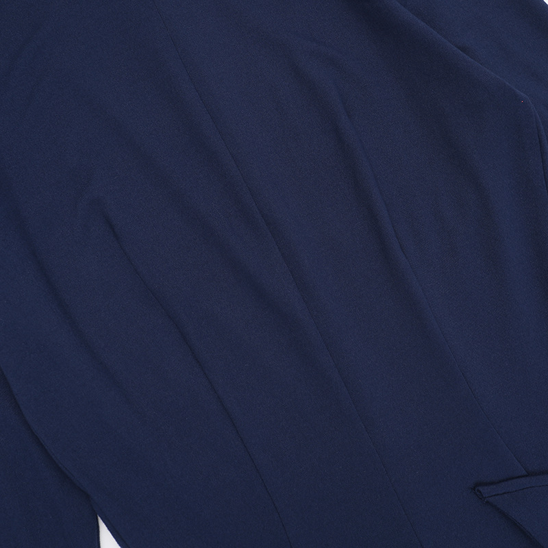 Tailored Round Neck High Waist Spandex Dress