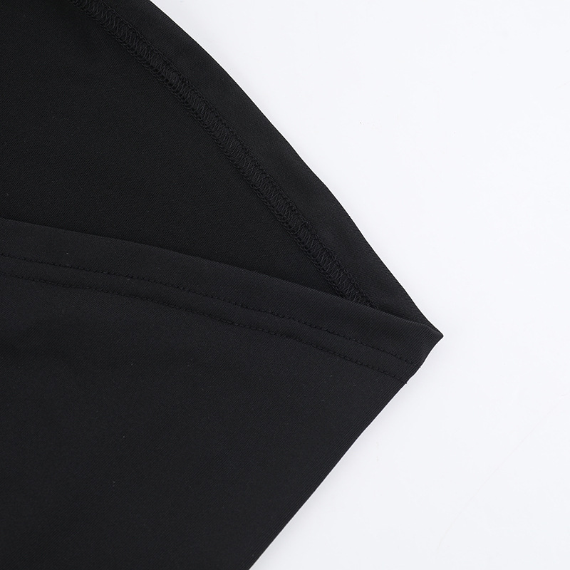 Geometric Neckline Contouring Dress Full Sleeve Side Vent