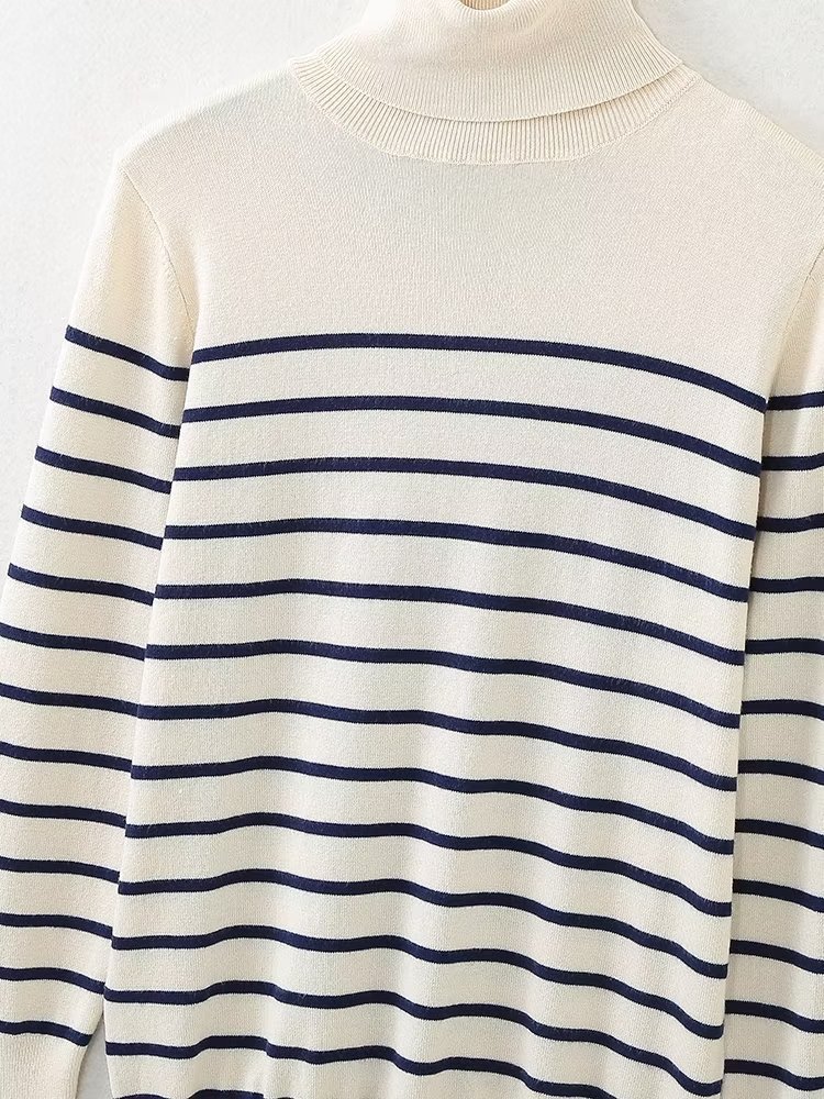 Ladies Urban High Neck Fitted Sweater