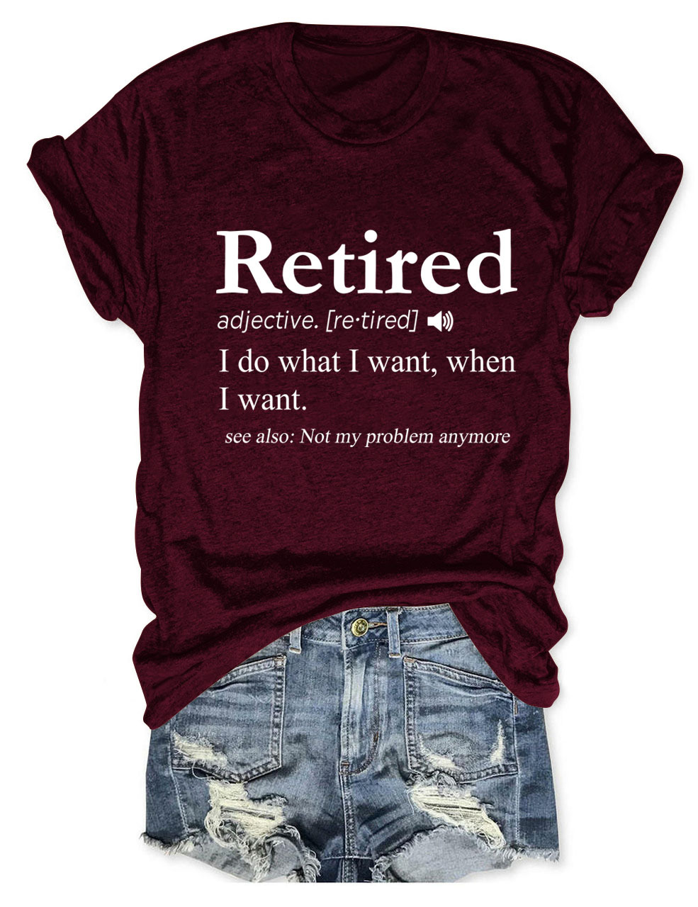 Ladies' Oversized Geometric V Collar T-Shirt