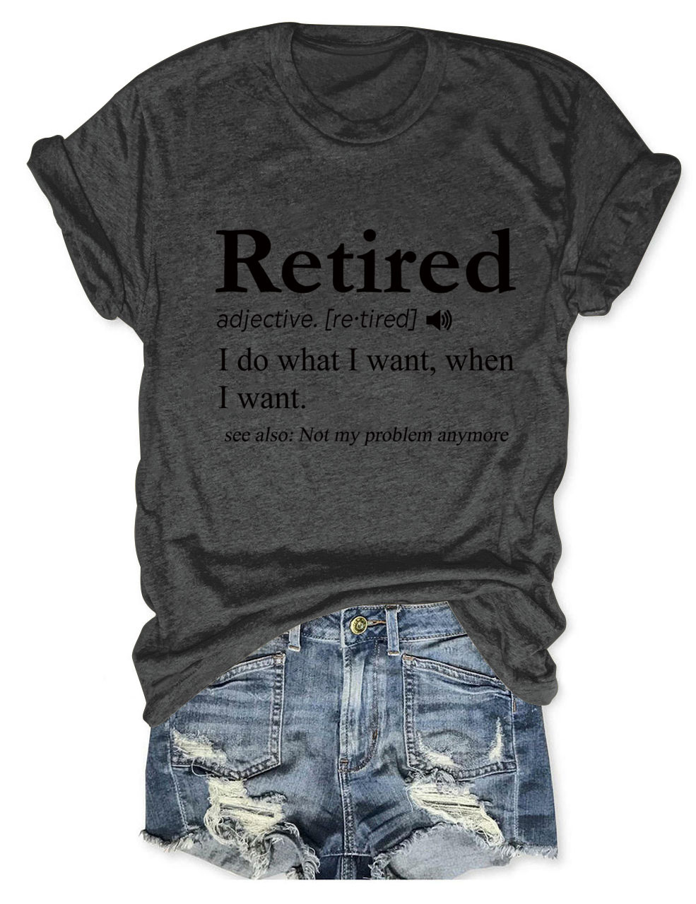 Ladies' Oversized Geometric V Collar T-Shirt