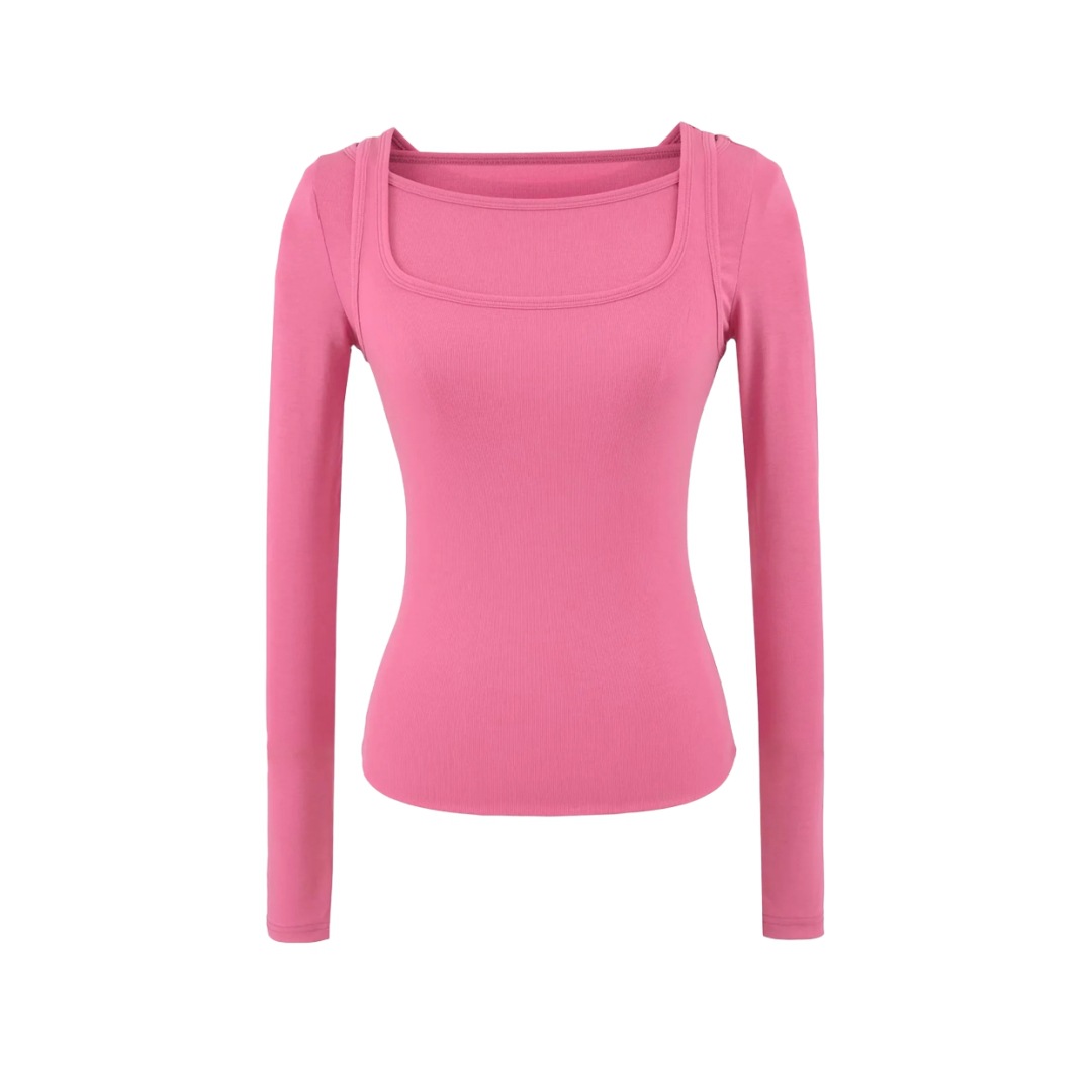 Ladies Sensual Bodycon Solid Long Sleeve Tee