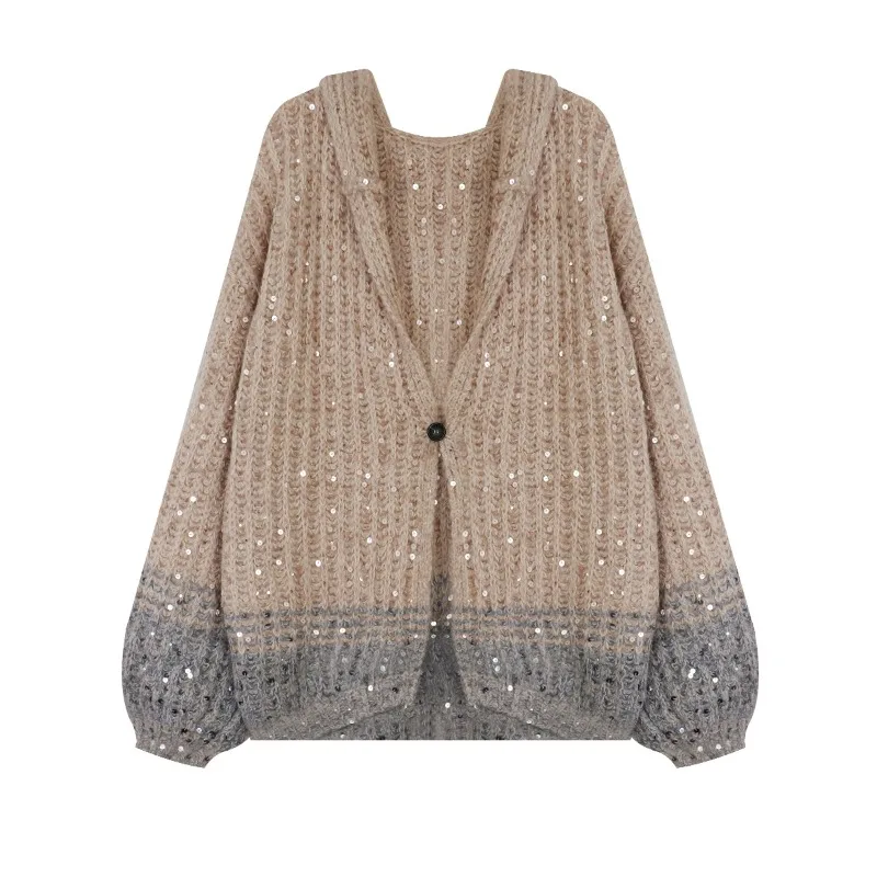 Ladies Wool Cardigan Relaxed Cold Weather