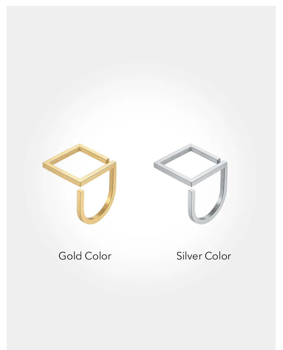 Ladies Geometric Titanium Ring