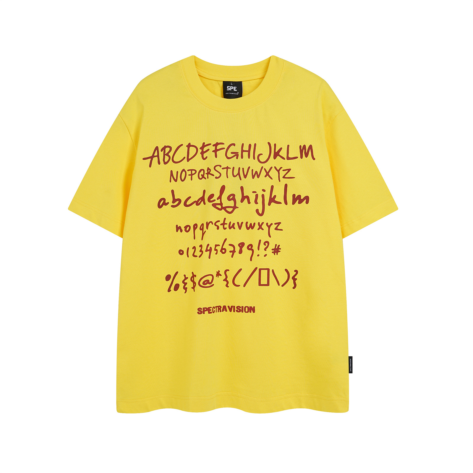 Retro Letter Print Vintage Short Sleeve T-Shirt Unisex Summer Loose Casual Pure Cotton Couple Top