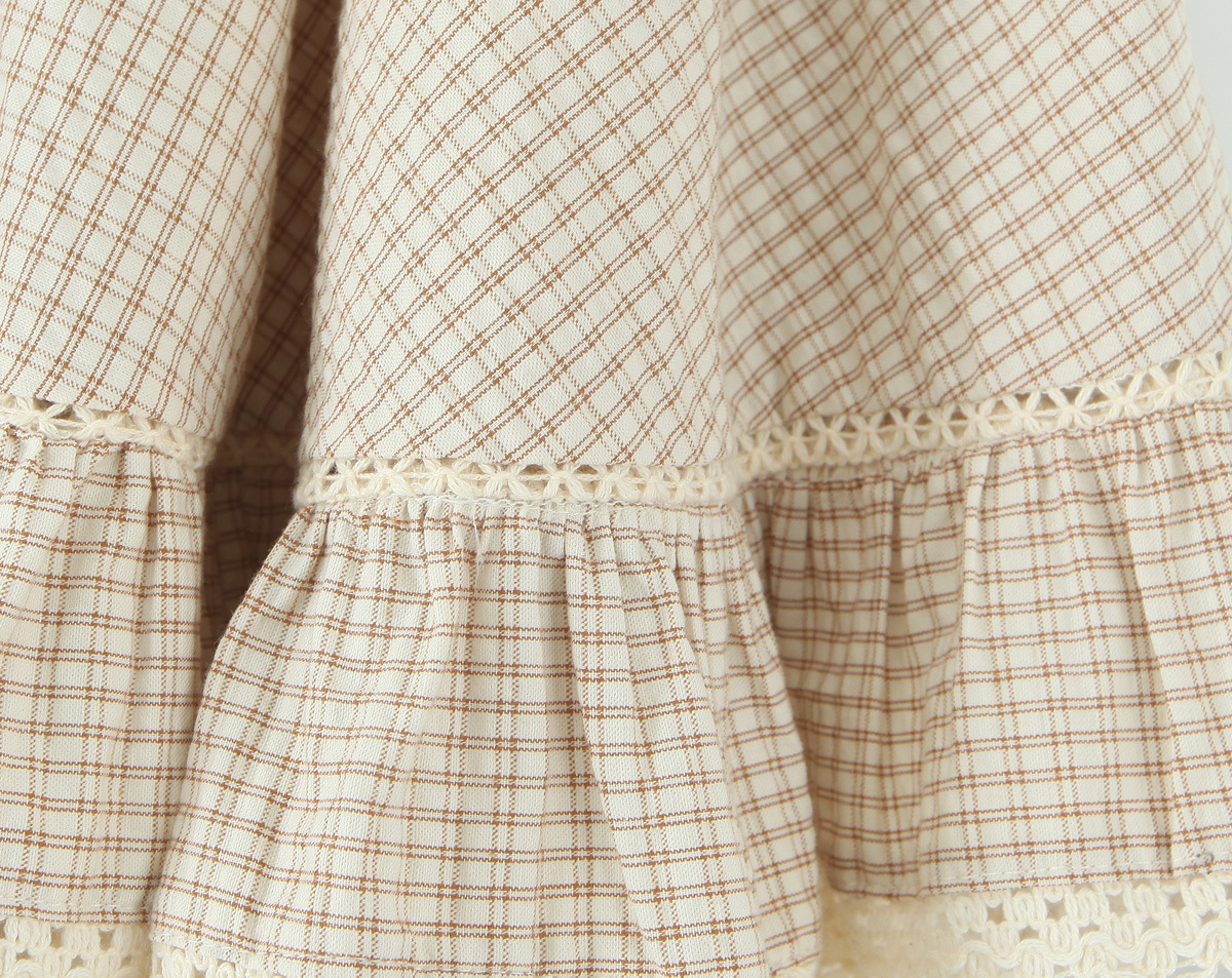 Stacked decorative plaid skirt