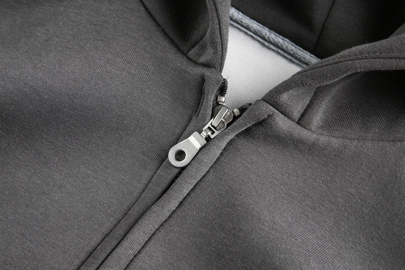 Vintage Plain Hood Pullover Oversized Open Front