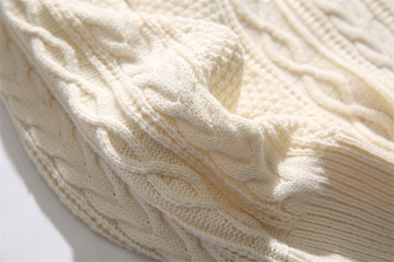 Ladies Japanese Workwear Jacquard Oversized Sweater