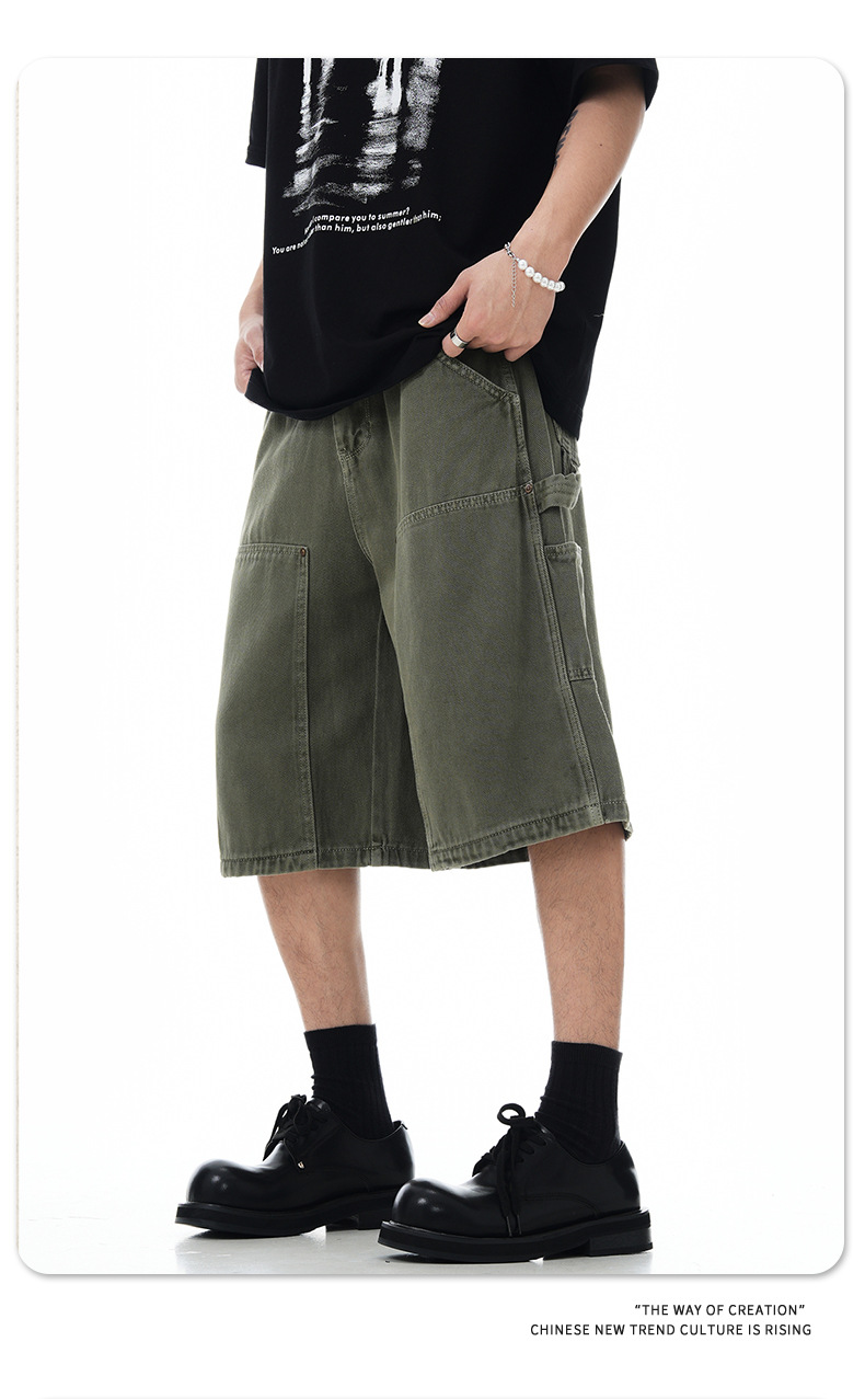 Shorts for Men and Women Loose Straight Leg Design Sense Five-Point Pants Trendy