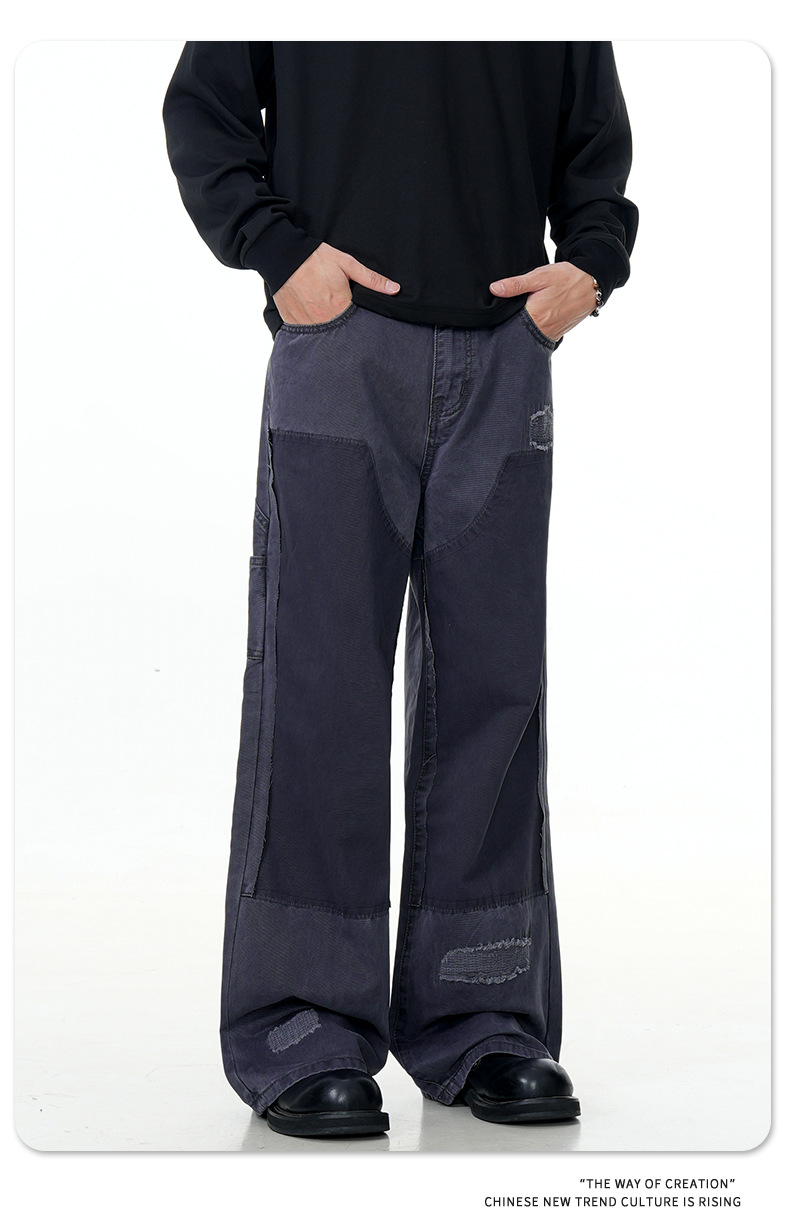 Unisex Cotton Relaxed Bell-Bottom Utility Pants