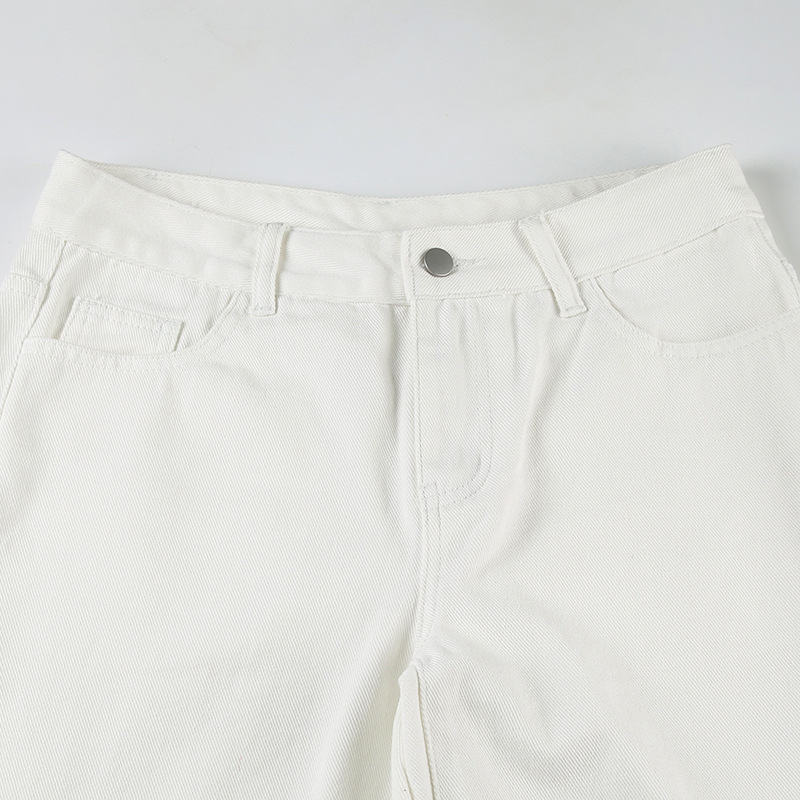 Solid color casual minimalist jeans