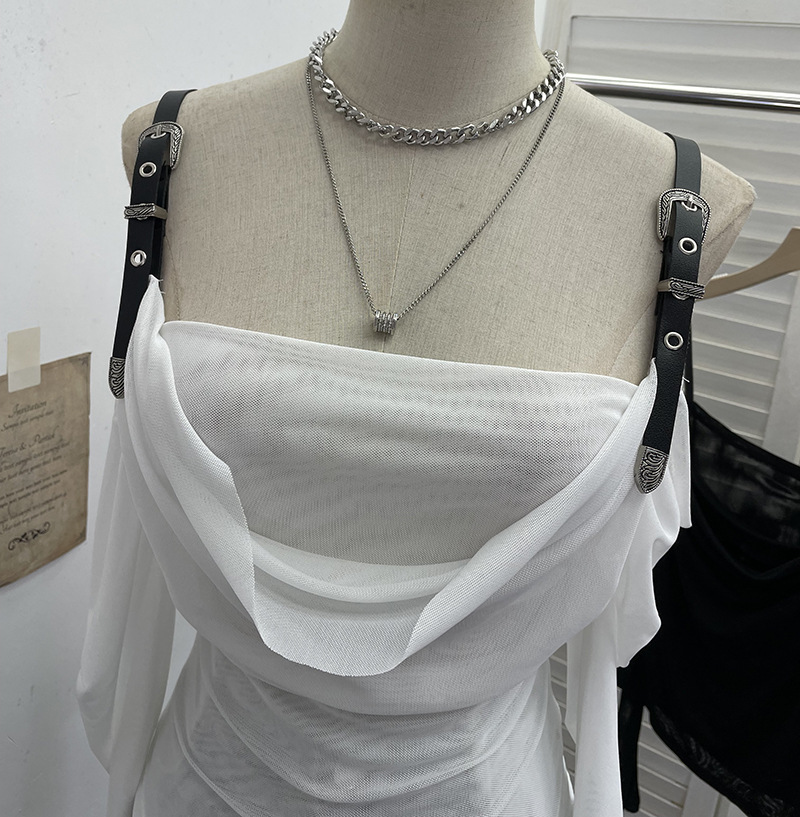 Sexy Asymmetric Full Sleeve Spandex Tee