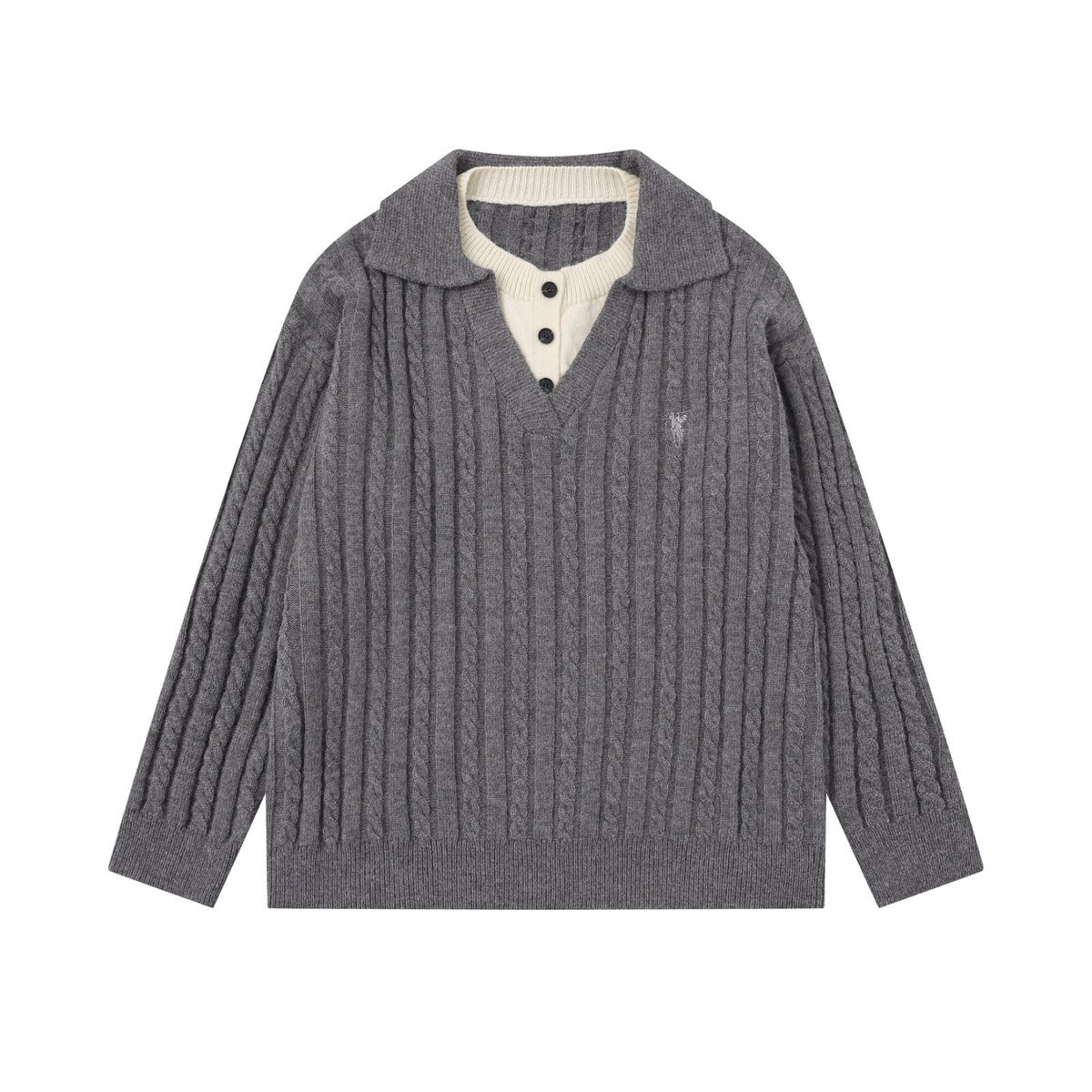Streetwear Oversized Solid Long Sleeve Sweater