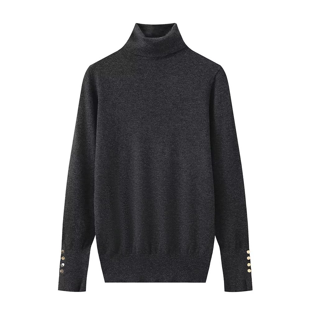 Ladies Urban High Neck Fitted Sweater