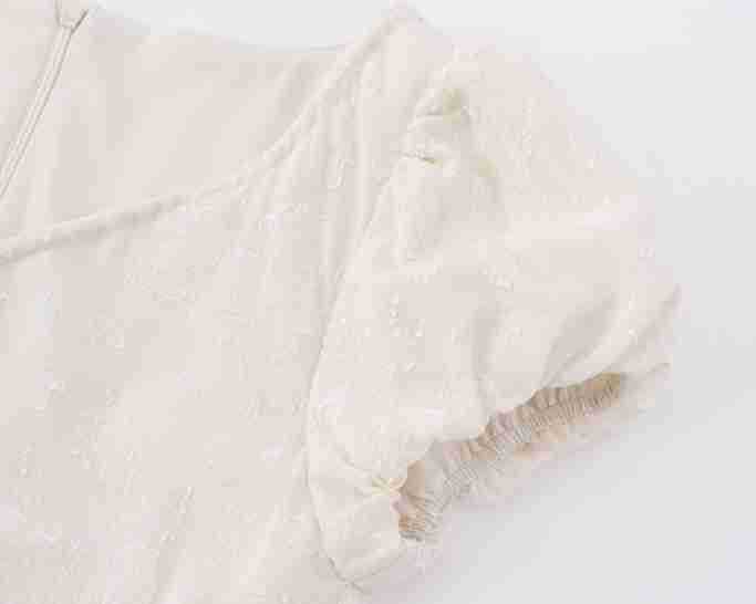 Waist-Cinching Design Short-Sleeved Dress for Women