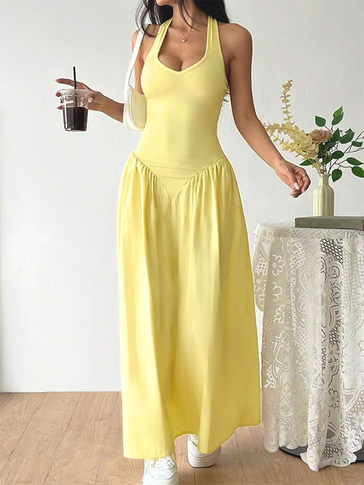 Polyester Sleeveless Vacation Maxi Dress
