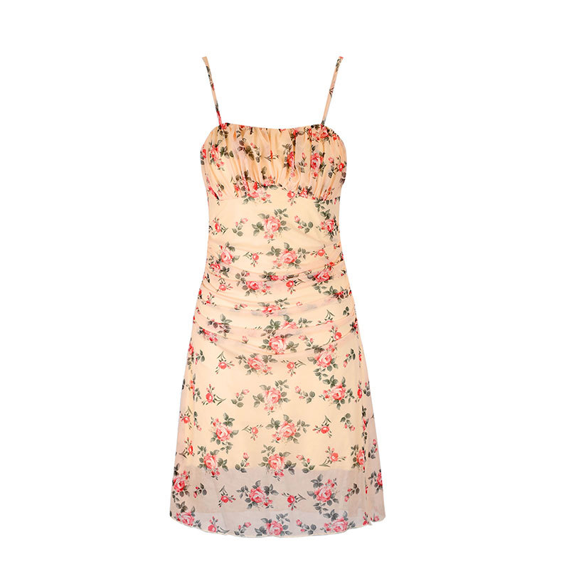 Patterned Illusion Bodycon Bandeau Dress
