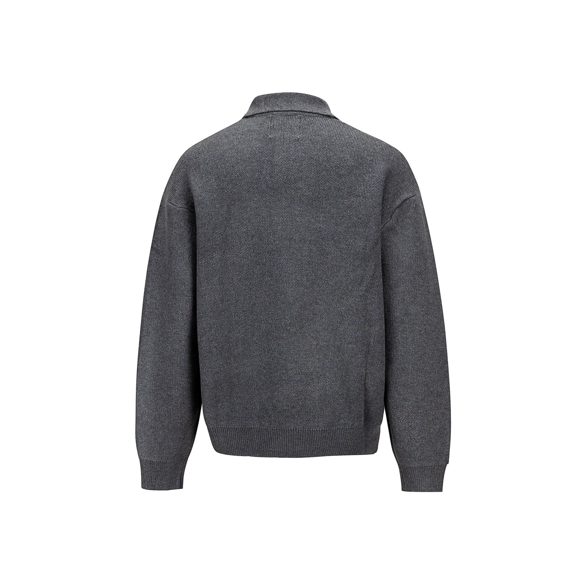 Oversized Long Sleeve American Notch Neck Sweatshirt