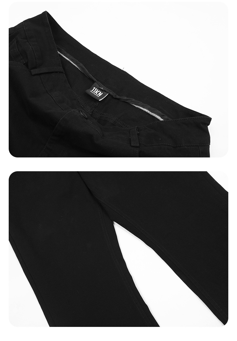 Tapered Black Casual Dress Pants for Men and Women Slim Fit Cleanfit Long Pants
