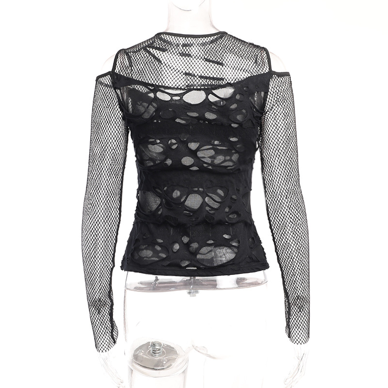 Private Ladies Scarf Collar Full Sleeve Solid Top
