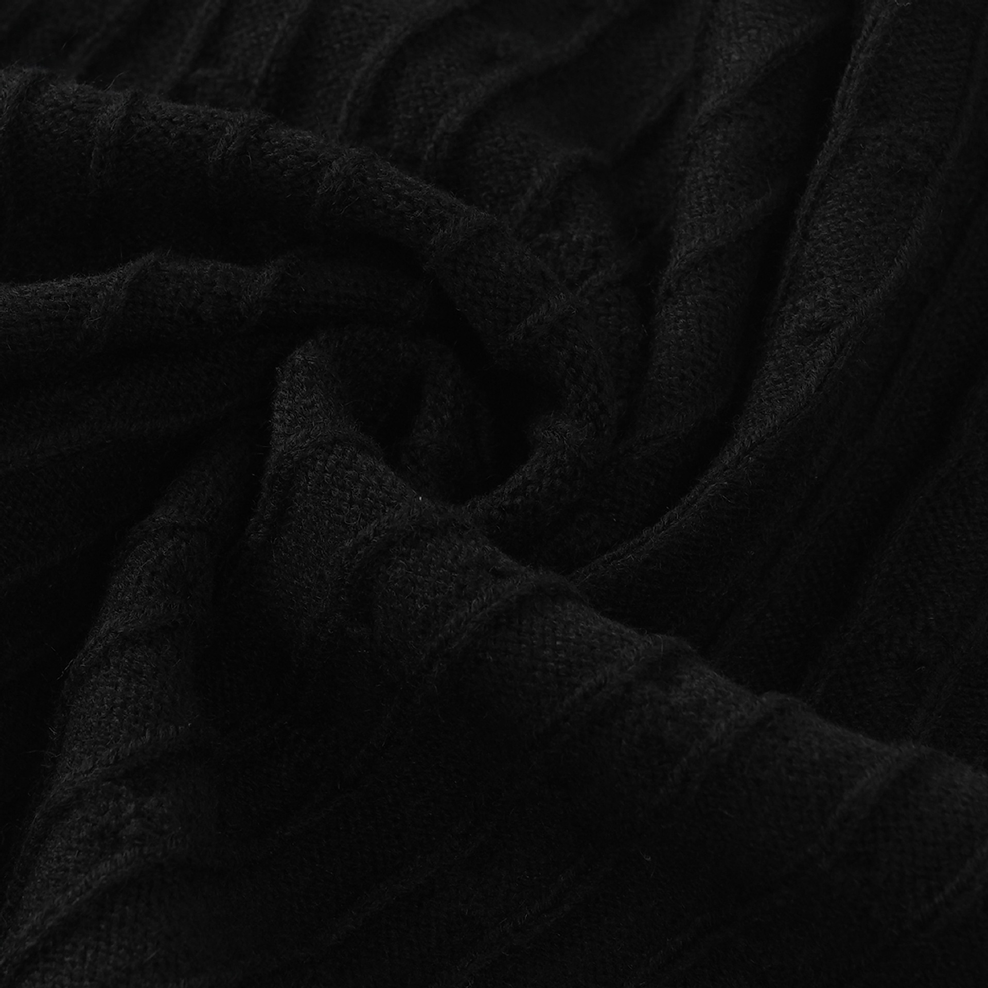 Relaxed Two-Tone Polyester Cardigan