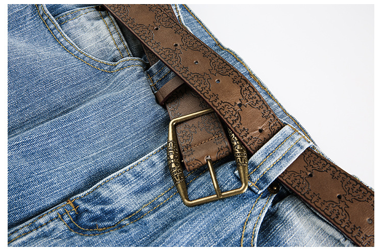 Multi-Pocket Loose Straight Leg Wide Leg Washed Cargo Denim Pants