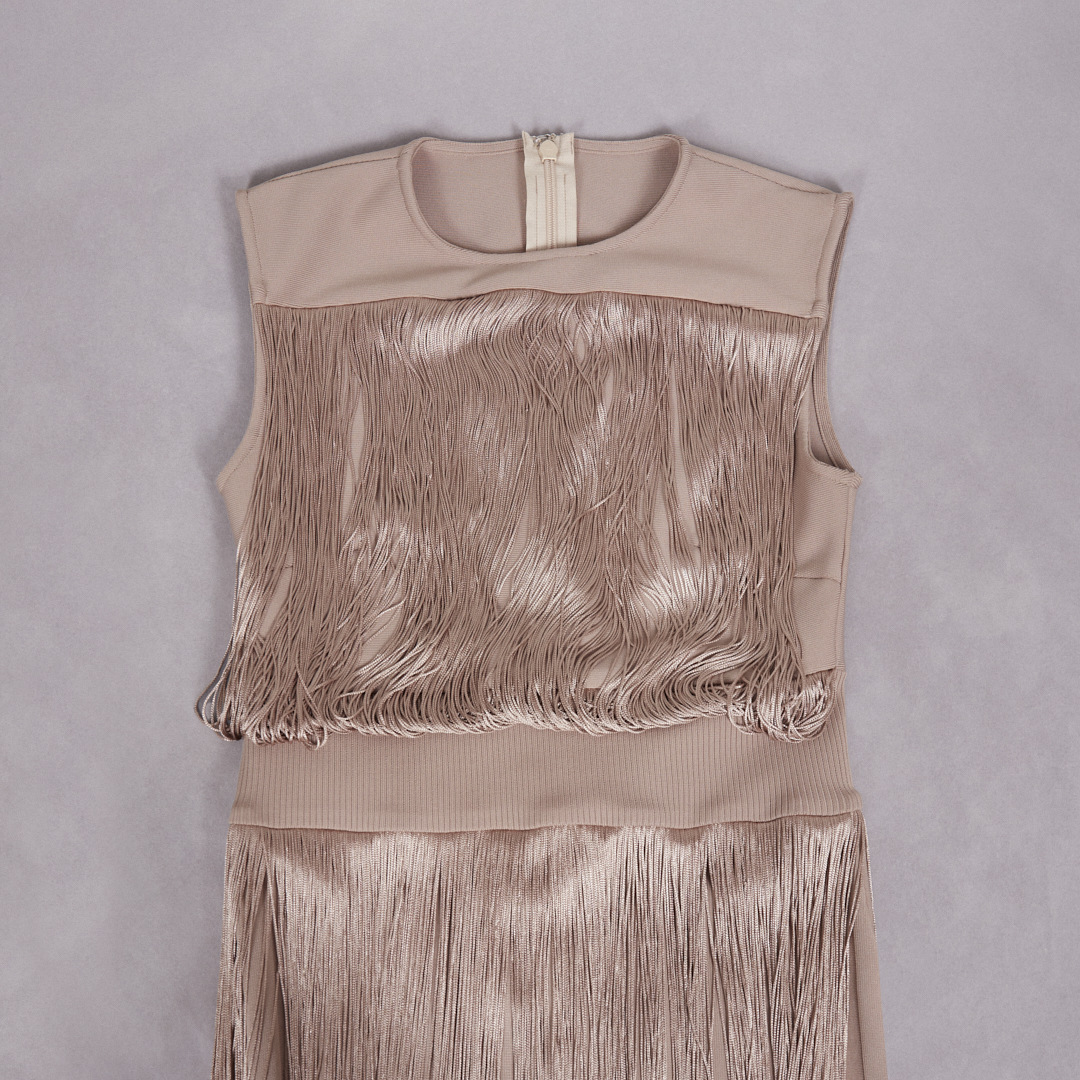 Solid Color U-Neck High Waist Straight Skirt