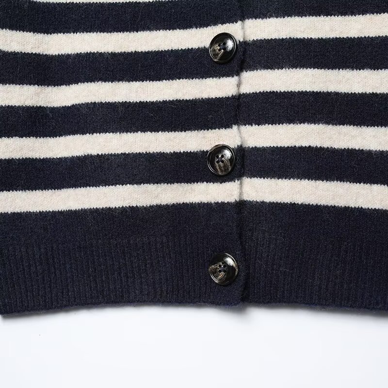 Loose Fit Stripe Long Sleeve Sweater