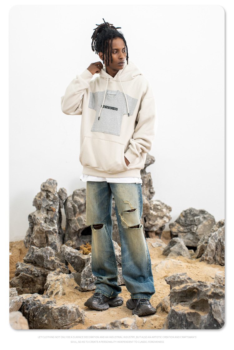 Printed Cotton Oversized Hoodie