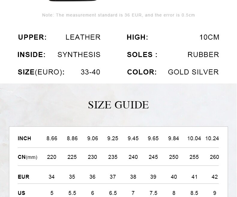 Brand Women's Ankle Booots Autumn Winter Shoes Genuine Leather Sexy High Heels Pointed Toe Gold Silver Dress Party Shoes