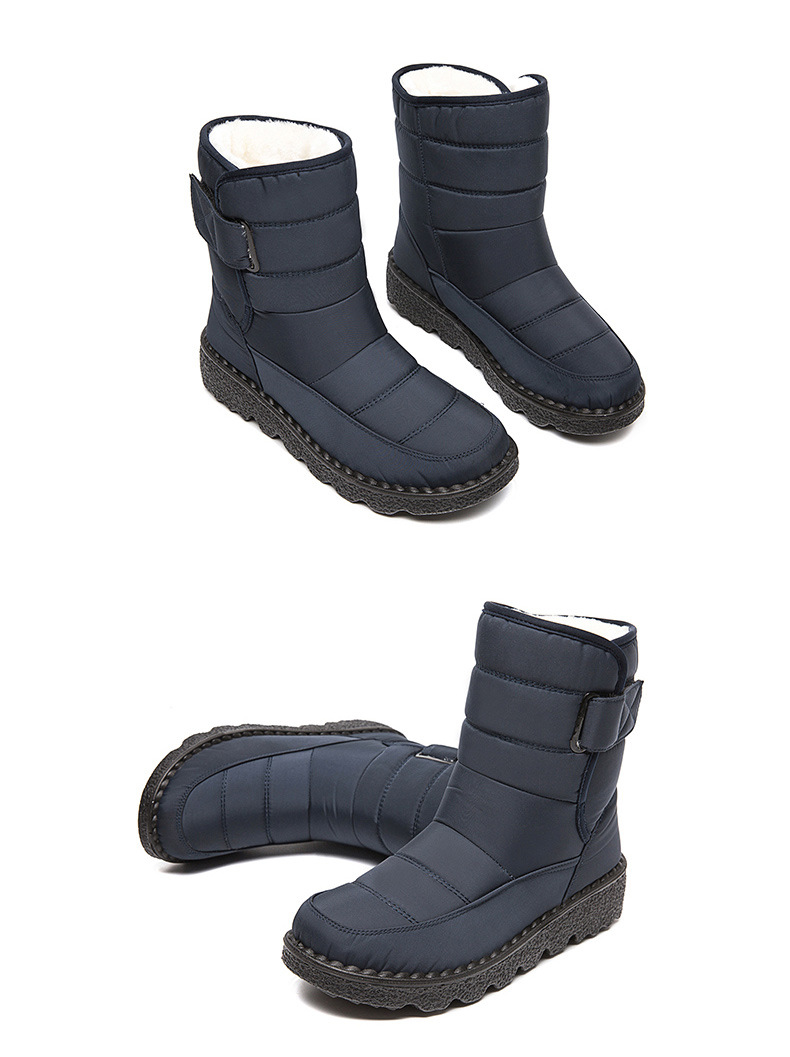 Winter New Snow Boots Women's High Top Waterproof Cotton Shoes Casual Short Tube Plush Plus Large Cotton Boots 43 Amazon
